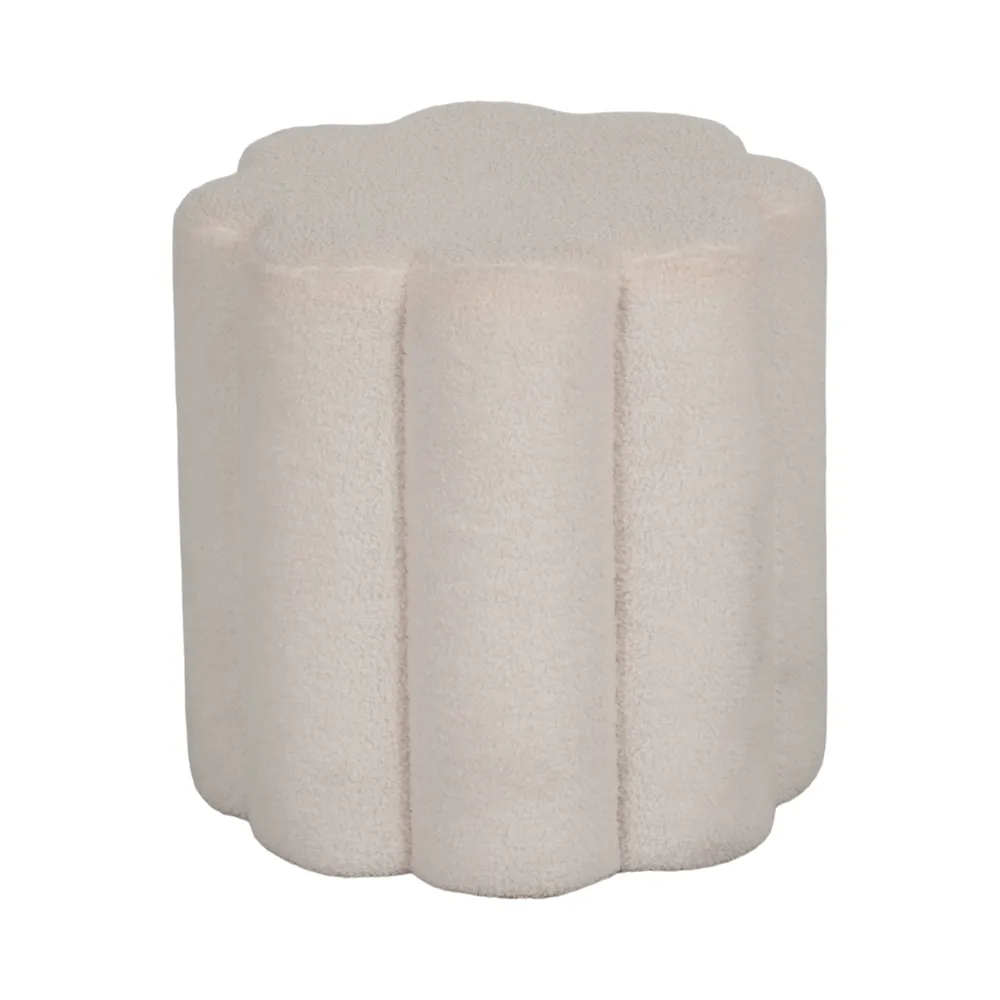DIGBYRUN WHITE OTTOMAN 18 (IN)