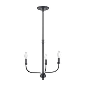Newland 17'' Wide 3-Light Chandelier - Matte Black 2