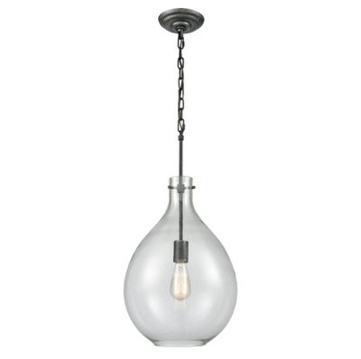 Sunderland 12″ Wide 1-Light Pendant - Silvered Graphite