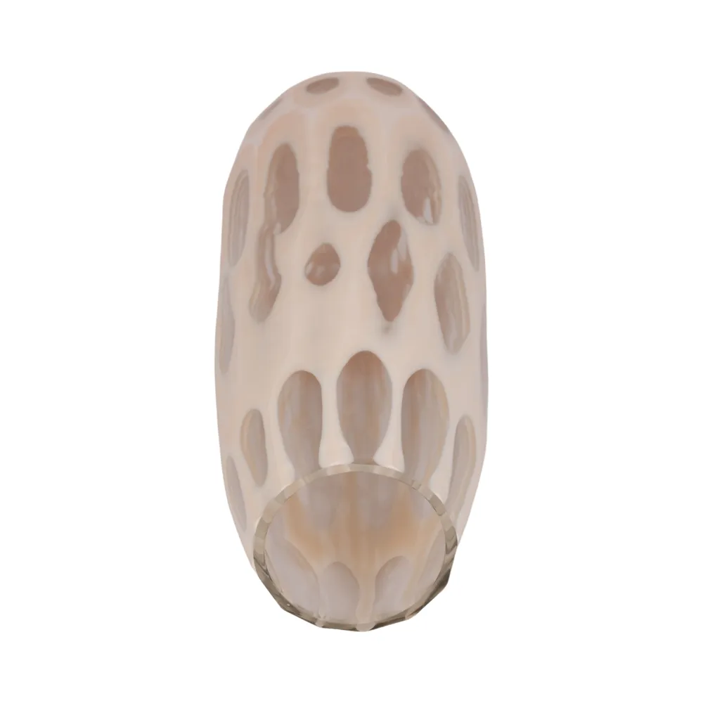 HATCHERHAVEN TAN GLASS VASE 18 (IN)