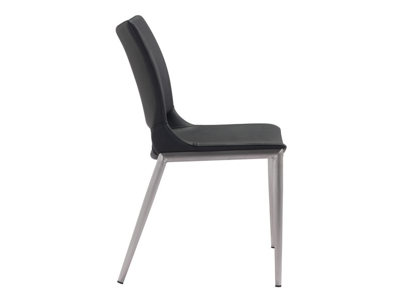 Ace Dining Chair Black & Silver 3