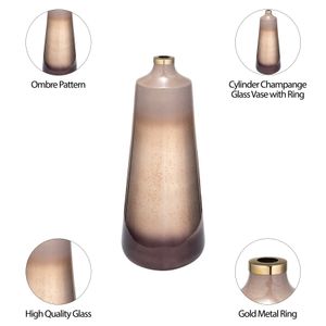 BRYNBURN GOLD GLASS VASE 21 (IN) 9