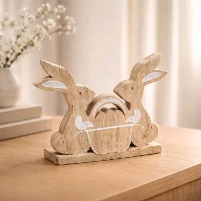 Wooden Bunny Basket
