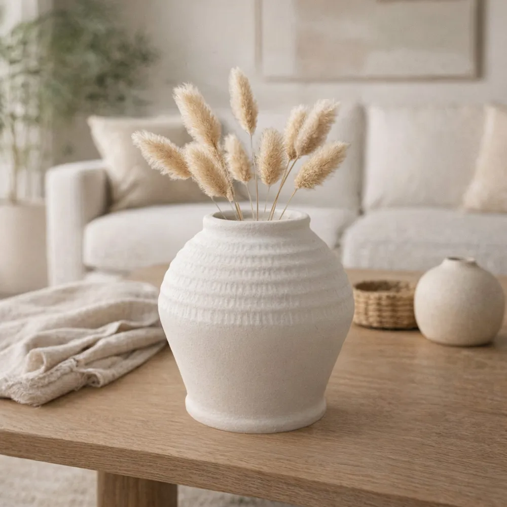 ROWANWORTH WHITE VASE 11 (IN)