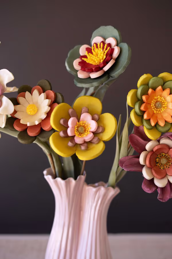 Set of 6 Multi-Colored Botanica