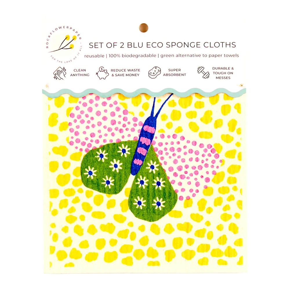 Bloom & Flutter Sponge Cloth (Set of 2)