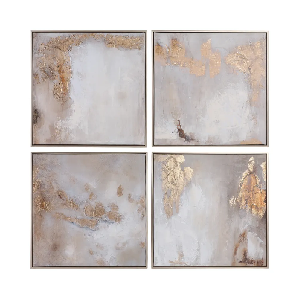 ATLASSHAW SET OF 4 GOLD ART 20 (IN)