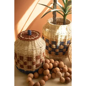 Set of 2 Twisted Paper Canisters 2