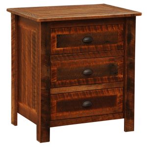 Barnwood XL Three Drawer Nightstand 2