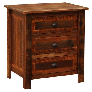 Barnwood XL Three Drawer Nightstand