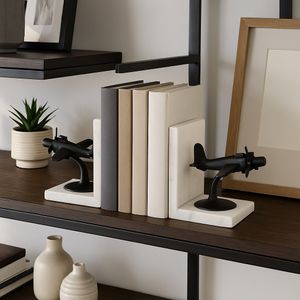 HOLDENFIELD SET OF 2 BLACK BOOKENDS 7 (IN) 2
