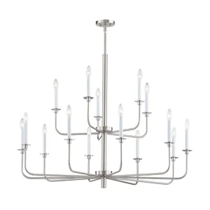 Lexington Green 46'' Wide 15-Light Chandelier - Brushed Nickel 1
