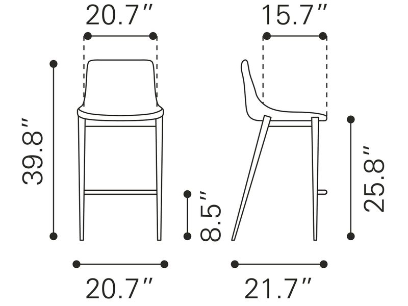 Magnus Counter Stool Brown & Walnut 9