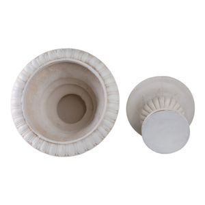 FLEMMINGOAK SET OF 2 IVORY PLANTER 21 (IN) 7