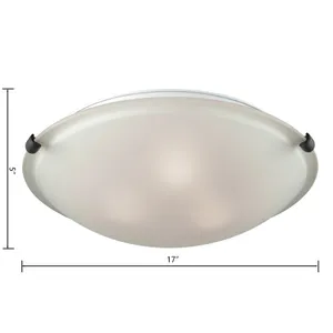 Sunglow 17'' Wide 3-Light Flush Mount - Brushed Nickel 2