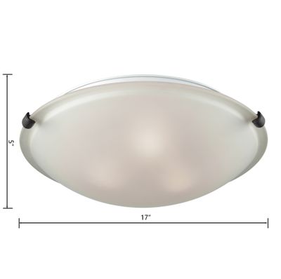 Sunglow 17'' Wide 3-Light Flush Mount - Brushed Nickel