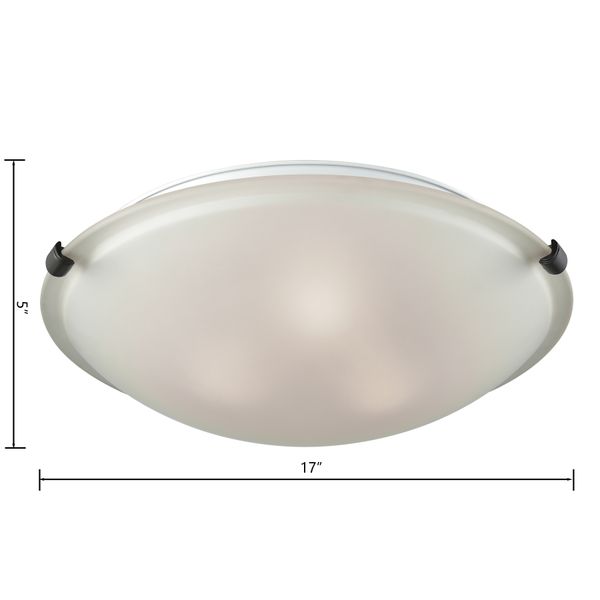 Sunglow 17'' Wide 3-Light Flush Mount - Brushed Nickel