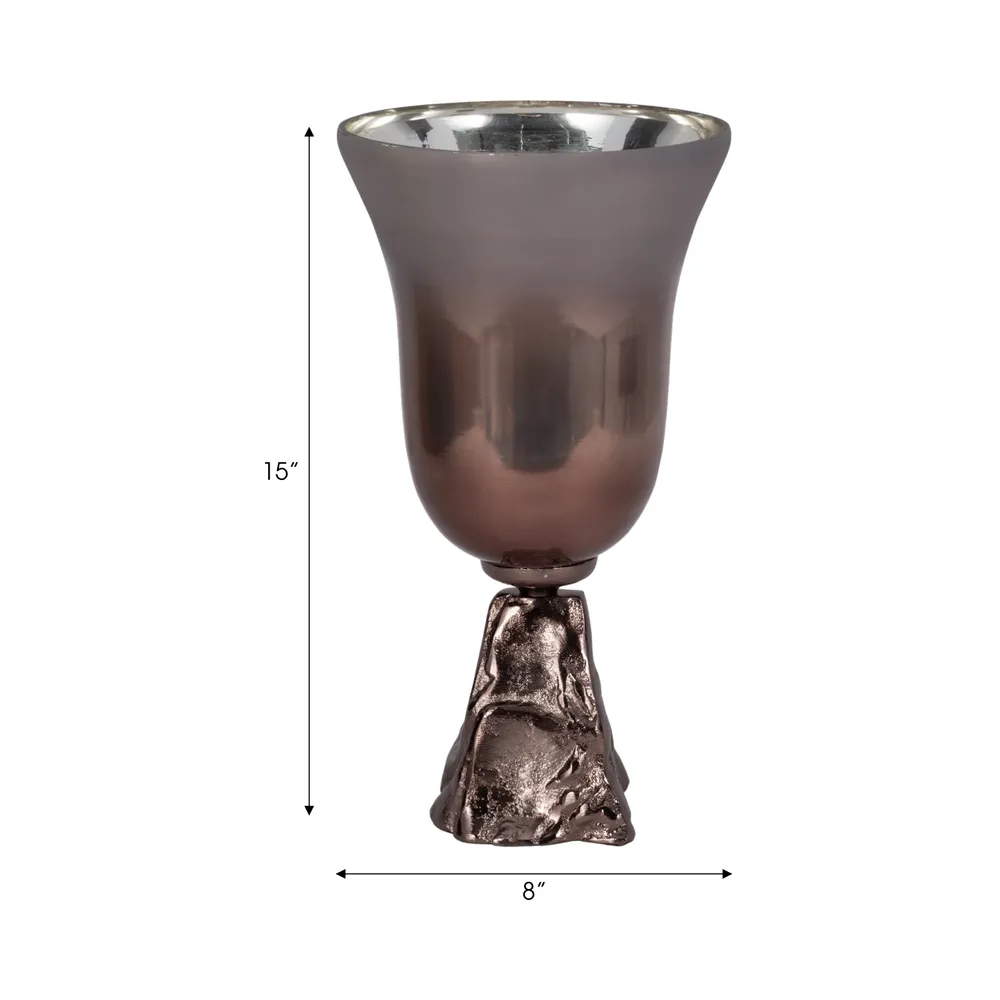 EVANDERCLIFF BRONZE GLASS VASE 15 (IN)