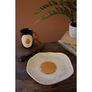 Ceramic Fried Egg Platter 4