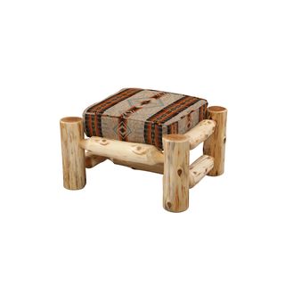 Cedar Log Ottoman - Coffee - Standard - Fabric:  TBD