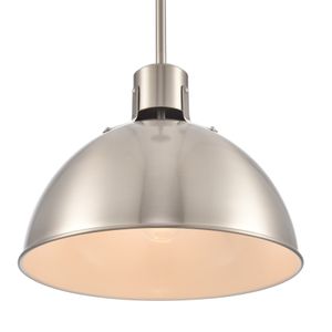 Zayne 12'' Wide 1-Light Mini Pendant - Brushed Nickel 4