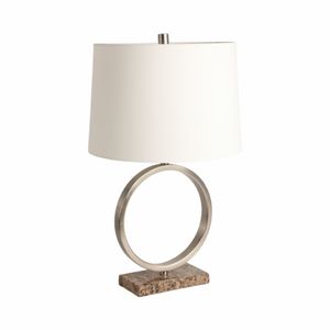 24" NASHIK METAL AND MARBLE TABLE LAMP 4