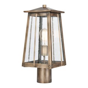 Kirkdale 17'' High 2-Light Outdoor Post Light - Vintage Brass 1