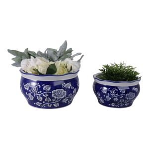 HENLEYDALE SET OF 2 BLUE PLANTER 7 (IN) 3