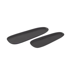 Blain Tray - Set of 2 Matte Black 1