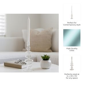 ELLENLAND CLEAR CANDLE HOLDER 11 (IN) 9