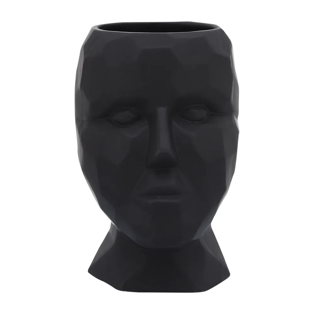 CLOVERTON BLACK VASE 10 (IN)