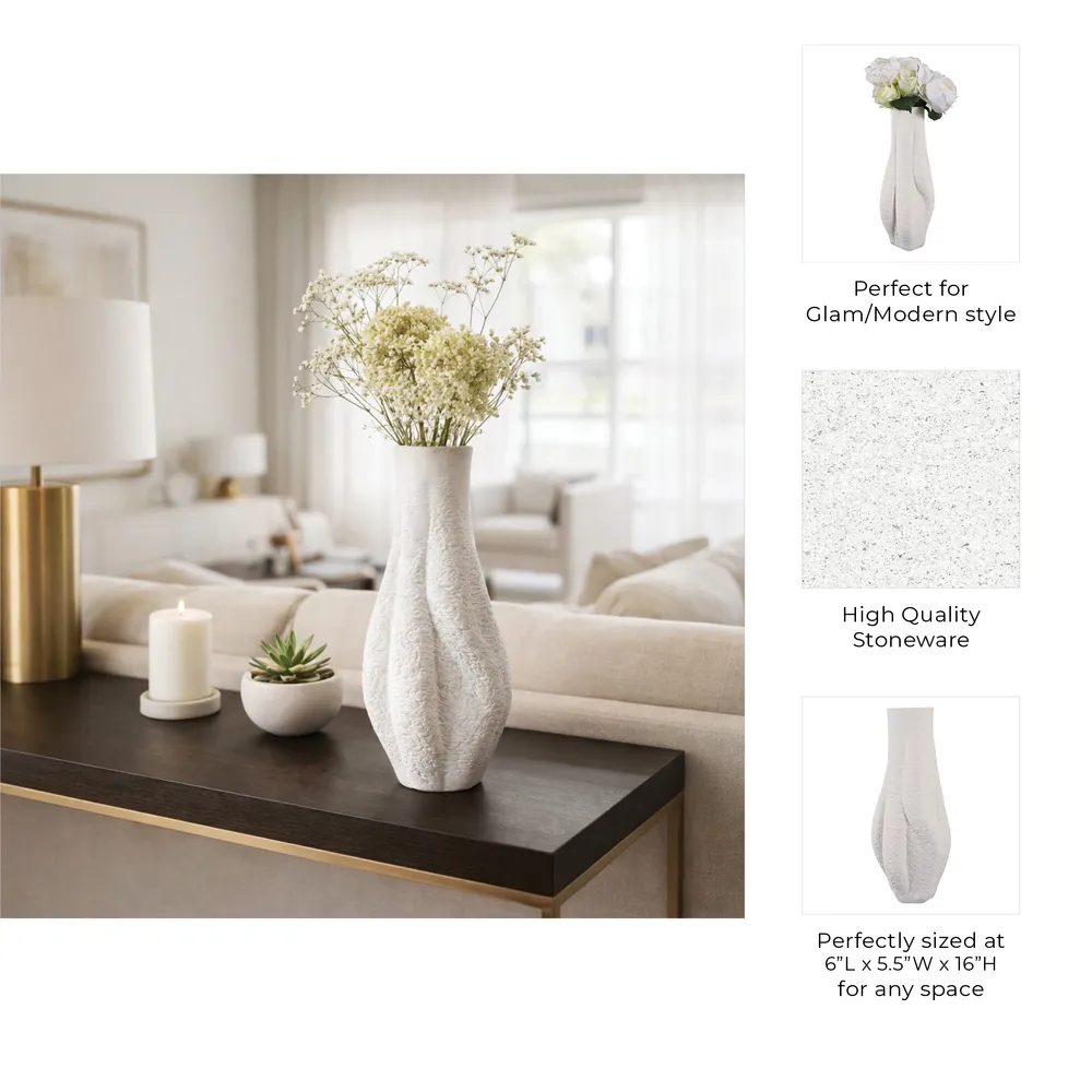 HADFIELDROSE IVORY VASE 16 (IN)