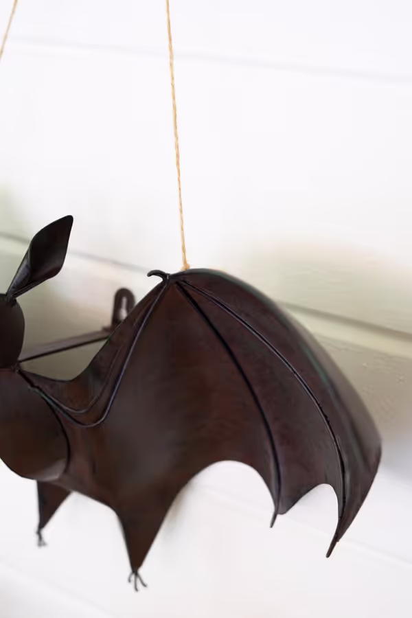 Painted Metal Bat Door Halloween Door Hanger