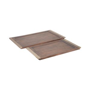 ALDENTON SET OF 2 BROWN TRAY 1 (IN) 4
