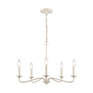 Quinn 24'' Wide 5-Light Chandelier - Antique White 3