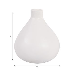 DUTTONSIDE WHITE VASE 9 (IN) 7