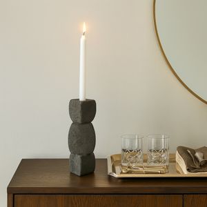 ENNISVALE BLACK CANDLE HOLDER 9 (IN) 2