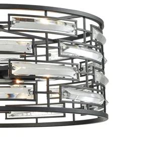 Lineo 20'' Wide 6-Light Chandelier - Matte Black 4