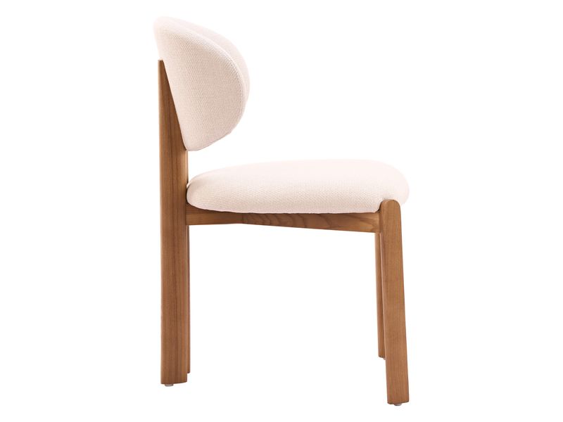 Rosetta Dining Chair Beige & Walnut 3