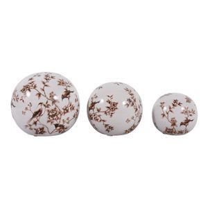 MAXBROOK SET OF 3 BROWN ORBS 6 (IN) 7