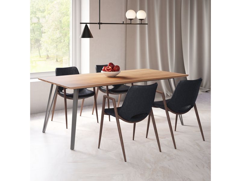 Desi Dining Chair Black & Walnut 8