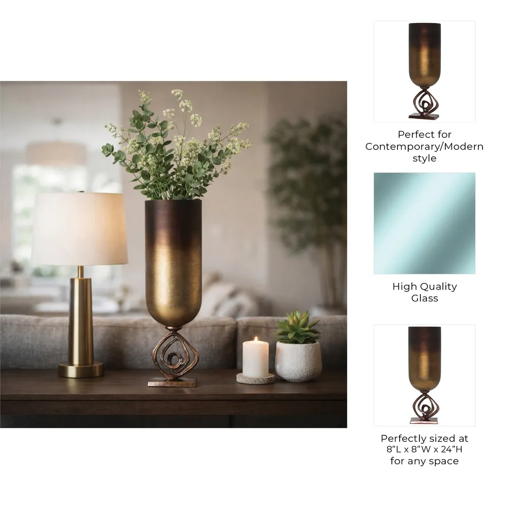 DORSEYVIEW BRONZE GLASS VASE 24 (IN)