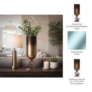 DORSEYVIEW BRONZE GLASS VASE 24 (IN) 10