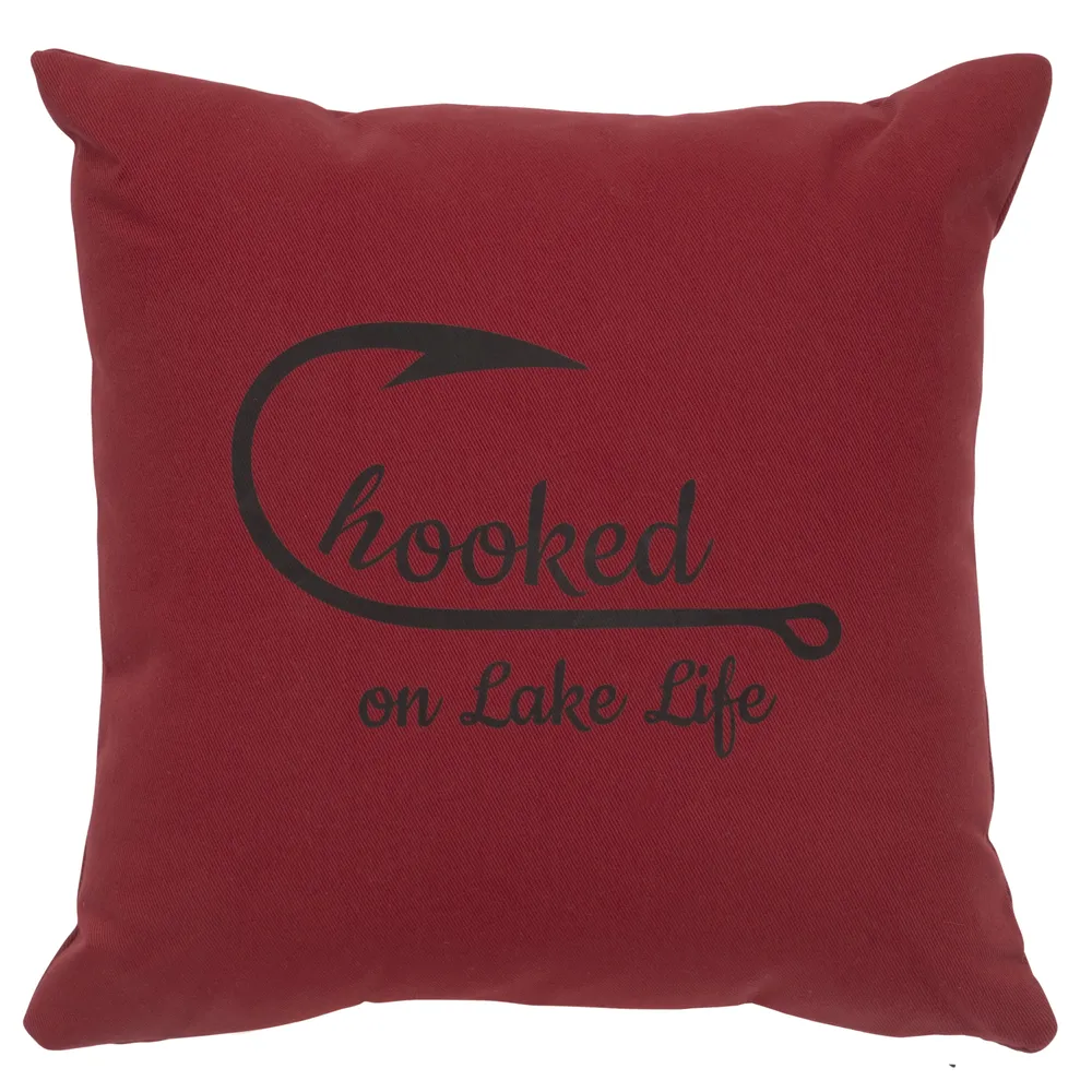 Image Pillow - Hooked - Cotton Brick