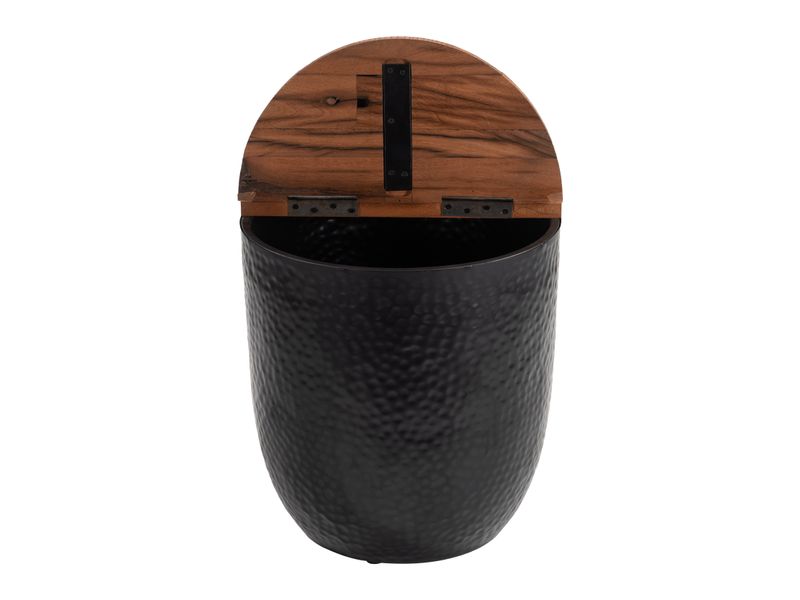 Duskan Storage Side Table Natural & Black 5