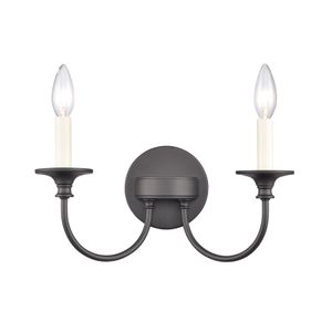 Cecil 14'' Wide 2-Light Vanity Light - Matte Black 1