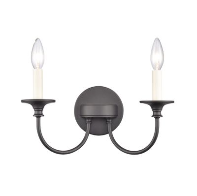 Cecil 14″ Wide 2-Light Vanity Light - Matte Black