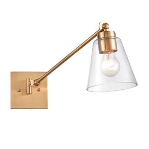 East Point 14.5'' High 1-Light Swingarm Sconce - Satin Brass 3