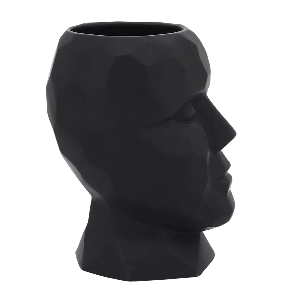 CLOVERTON BLACK VASE 10 (IN)