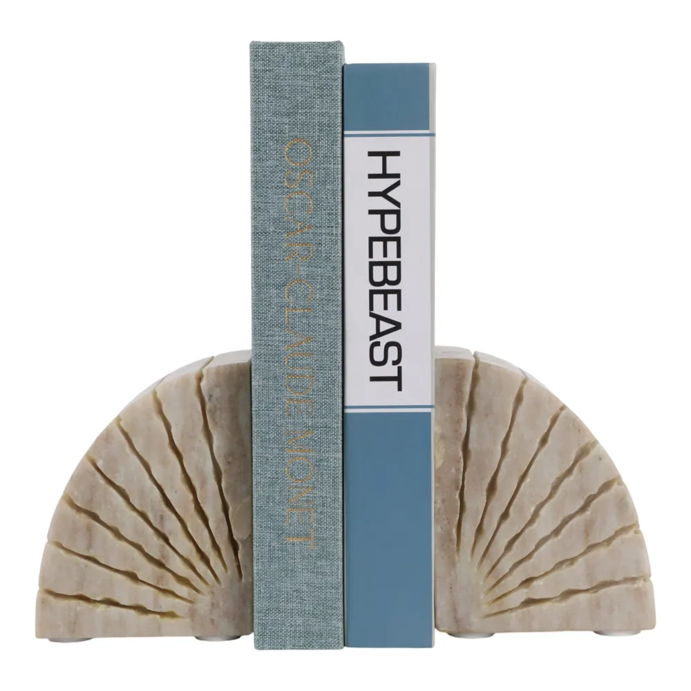 JULIANWAY SET OF 2 TAN BOOKENDS 6 (IN)
